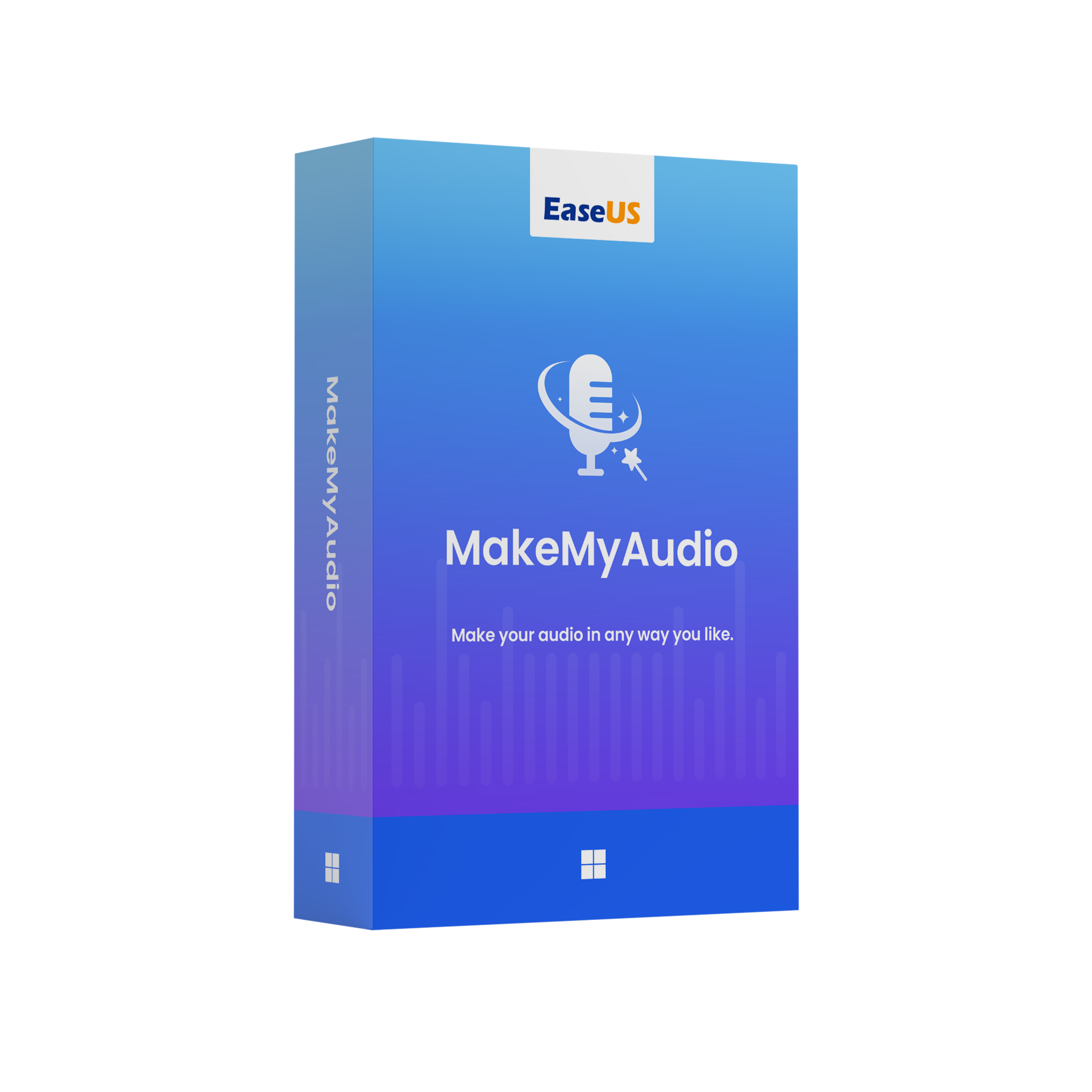Official product box for EaseUS MakeMyAudio (Monthly Subscription)